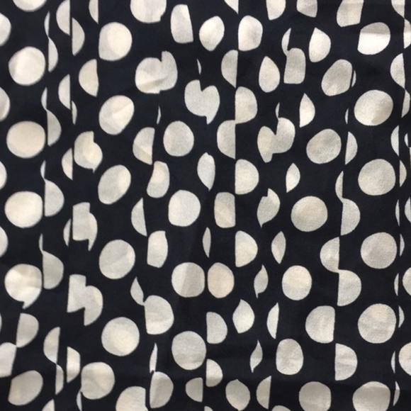 NWT J. Crew Ratti silk black and white polka dot ruffle sleeve blouse S M - Picture 6 of 9